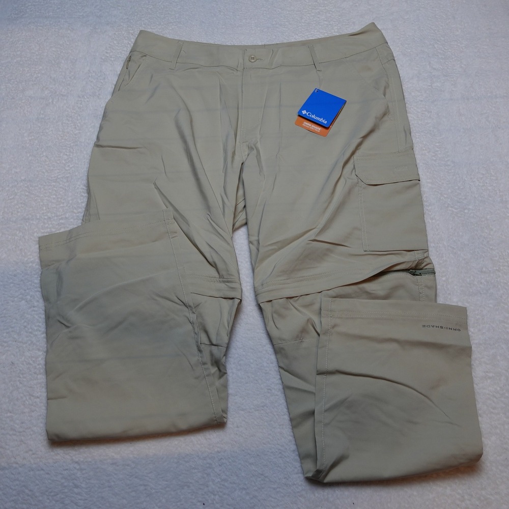 Columbia Convertible Pants Womens 18 Regular Tan Silver Ridge Utility AL8944-271